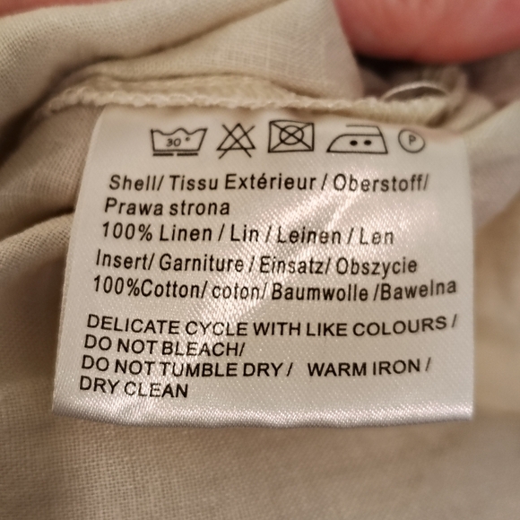 Malvin Hamburg Germany I love Linen Womens Blouse Sm Button Up Collar 100% Linen - Picture 8 of 11